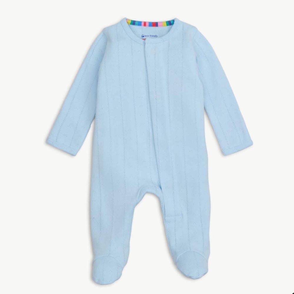 Magnetic Me - Blue Love Lines 3-6 Months Footie Pajama